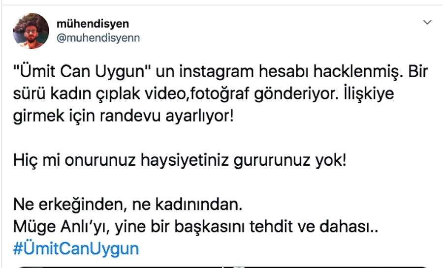 Aleyna Cakir Cinayetinin Bas Suphelisi Umitcan Uygun Un Instagram Hesabi Hacklenince Kadinlarla Yaptigi Cinsel Icerikli Mesajlar Ifsa Oldu Onedio Com