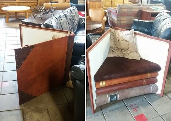 7. Совершенно забыл поделиться этим !! Посмотрите на книжный стул, который я нашел в комиссионном магазине здесь, в Нидерландах. И да, я его купил.