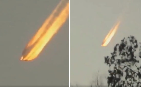 ABD'de Atmosfere Giriş Yaptıktan Sonra Alev Alan Cisim Görüntülendi