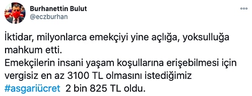 2021'de Geçerli Olacak Asgari Ücretin 2825 Lira Olarak Açıklanmasının Ardından Gelen Tepkiler