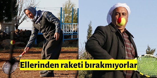 Kendi İmkanlarıyla Kurdukları Sahada Turnuvalar Düzenleyip Şalvar ve Poşu ile Tenis Oynayan Köylüler