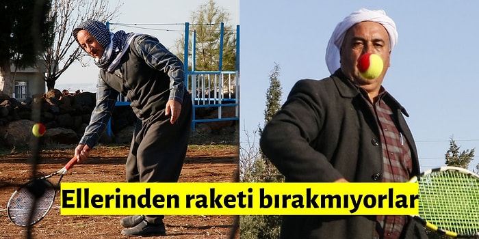 Kendi İmkanlarıyla Kurdukları Sahada Turnuvalar Düzenleyip Şalvar ve Poşu ile Tenis Oynayan Köylüler