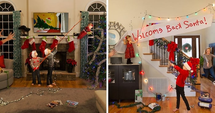 7 лет назад эта семья начала делать "жизненные" новогодние открытки, и они становятся все безумнее по мере взросления детей