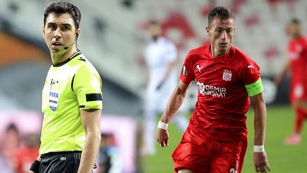 Sivasspor kaptanı Hakan Arslan, Siyah Beyazlı ekibin bulduğu gol nedeniyle soyunma odasına giderken maçın hakemi Arda Kardeşler'in yanına gitti ve cep telefonundan pozisyon görüntüsünü göstererek, pozisyonun taç olduğunu iddia etti.