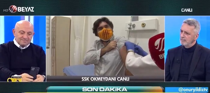 Rasim Ozan Kütahyalı, Beyaz Tv Canlı Yayınında Sinovac Aşısı Oldu: '30 Saniye Bile Sürmüyor, Çok Pratik'