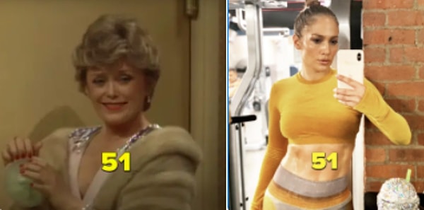 2. Дженнифер Лопес 51 год. В том же возрасте была Рю МакКланахан, когда начала играть Бланш в «Золотых девушках».