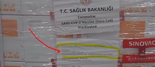 Bakan Koca 'Aracı Yok' Demişti: Gümrükteki Çin Aşısının Üzerinde Dikkat Çeken Detay