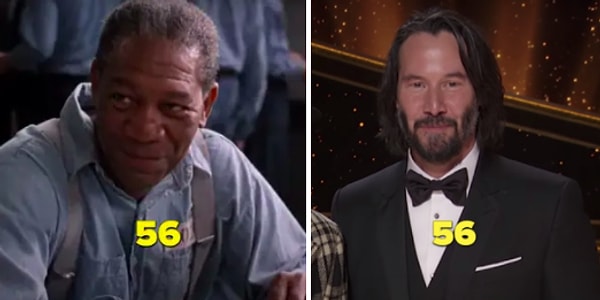 15. Киану Ривз ровесник Моргана Фримена, когда он начал сниматься в «Побег из Шоушенка». Ривзу 56 лет, а Фримену было 56 лет во время съемок.