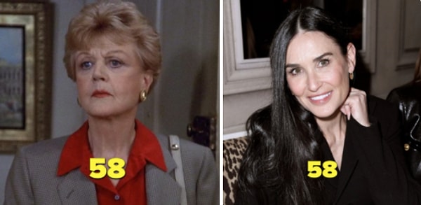 16. Деми Мур 58 лет. Это тот же возраст, в котором Анджела Лэнсбери начала играть Джессику Флетчер в фильме «Она написала убийство».