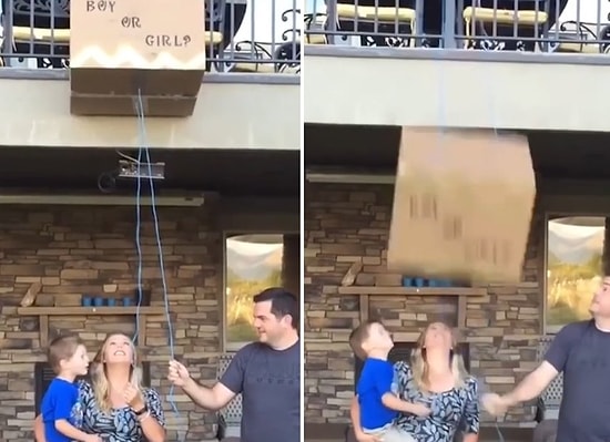 Cinsiyet Öğrenme Partisinde İşler Ters Gidince Yüzüne Koli Düşen Kadın