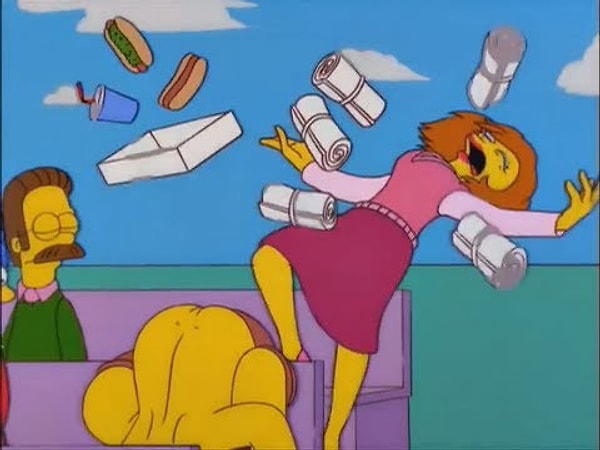 6. Мод Фландерс была буквально убита в четырнадцатом эпизоде одиннадцатого сезона Симпсонов.