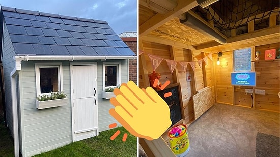 Отец построил двухэтажный игровой домик для своей маленькой дочери всего за 800 фунтов стерлингов, после того, как профессионал запросил сумму четыре раза больше