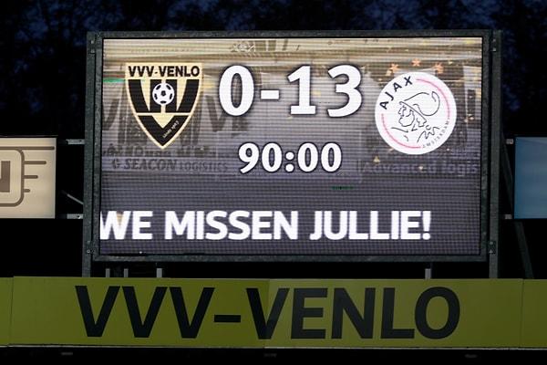 4. VVV Venlo 0 - 13 Ajax