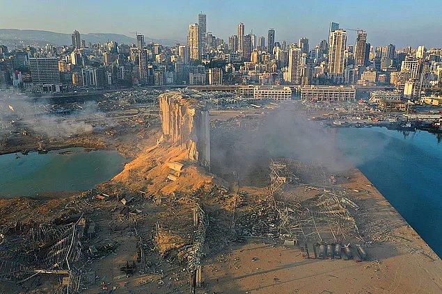 9. Lübnan'ın başkenti Beyrut'ta büyük bir patlama meydana gelmişti...
