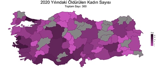 2020'de 300 Kadın Öldürüldü, 171 Kadın Şüpheli Şekilde Ölü Bulundu