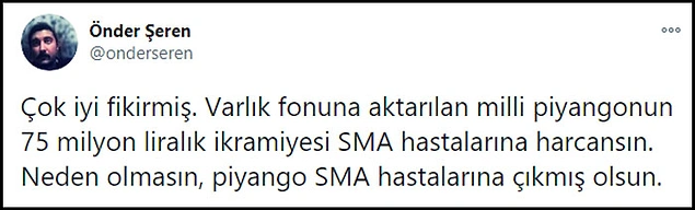 Sosyal Medyadan Çağrı: Varlık Fonu'na Aktarılan Milli Piyango İkramiyesi SMA Hastası Çocuklar İçin Kullanılsın