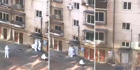 Çin'de Koronavirüs Testi Pozitif Çıkan İnsanların Yaşadıkları Binaların Kapılarına Kilit Vuruluyor
