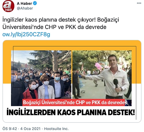 A Haber, BBC Muhabiri Lowen'in Gezi'deki Fotoğrafını 'Kaos Planı' Başlığıyla Paylaşınca Ti'ye Alındı