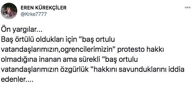 Bu paylaşımları yapan kullanıcılar sanırım başörtülü kadınların protesto hakları olmadığını zannetmiş ama cevaplarını da güzel bir şekilde almışlar!