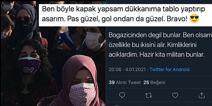 Boğaziçi'ndeki Protestoya Katıldıkları İçin Hedef Gösterilen Başörtülü Kadınlardan Kapak Gibi Cevaplar