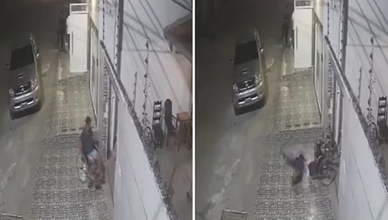 Tekerlekli Sandalyesiyle Eve Girmeye Çalışırken Düşen Adamdan Şaşkınlığa Uğratan Hareket