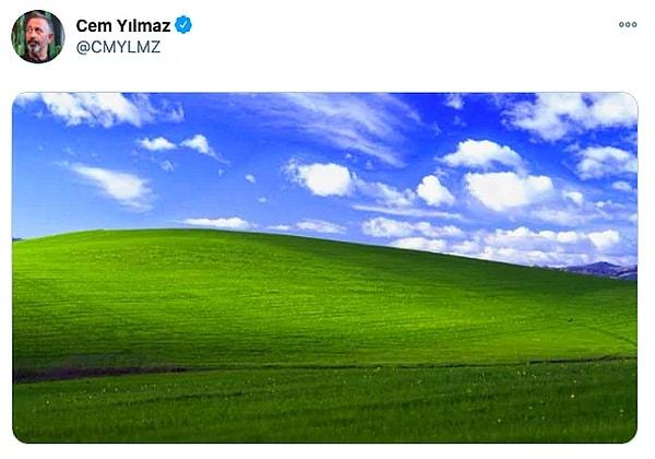 4. Cem Yılmaz, Windows arka plan görseli paylaştı; sosyal medyadan komik yorumlar gecikmedi!