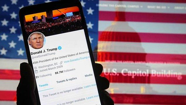 Twitter, Trump'ın "POTUS" hesabından yaptığı açıklamayı da sildi