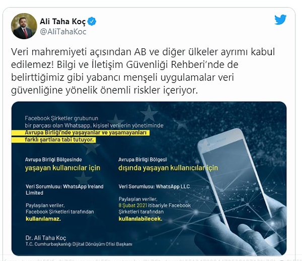 Cumhurbaşkanlığı Dijital Dönüşüm Ofisi’nden Açıklama Geldi