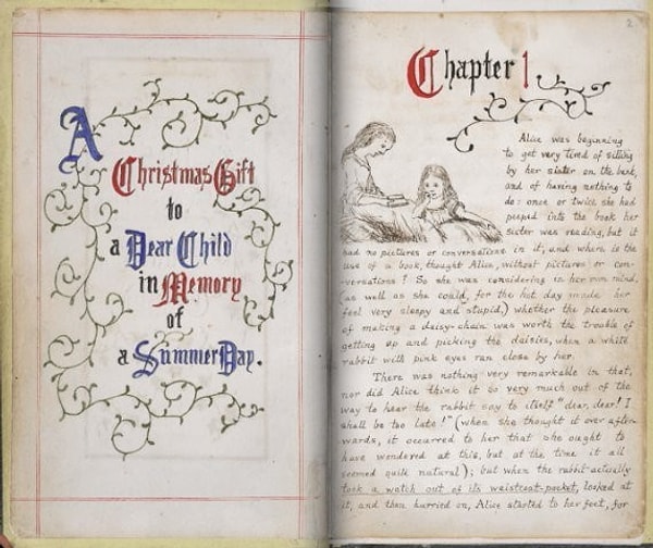 15. «Алиса в Стране чудес»: так выглядел рукописный оригинал книги.
