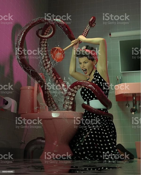 5. Жаркая борьба с засорившимся унитазом