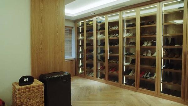 Özil'in ayakkabı koleksiyonu da binlerce sterlin değerinde.