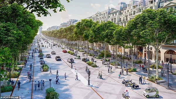 Архитектор фирмы Филипп Киамбаретта сказал, что из 100 000 пешеходов на улице 72 процента составляют туристы и 22 процента людей работают там.