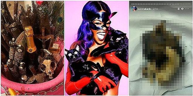 Şarkıcı Azealia Banks, Ölmüş Kedisini Mezarından Çıkarıp Pişirdiği Görüntüleri Canlı Yayında Paylaştı!