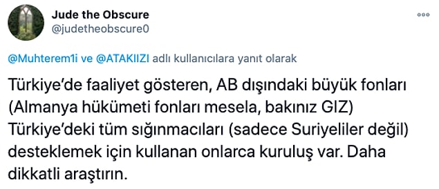 "3 milyar euro hangi Suriyeliye yeter ki?" sözlerine ise yine Twitter kullanıcılarından cevap geldi 👇