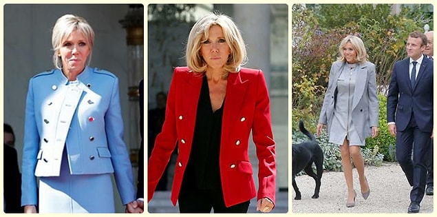 8. Macron'un kendinden 24 yaş büyük eşi Brigitte Macron.