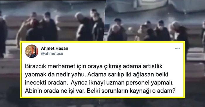 İntihar Girişiminde Bulunan Abdullah Kiriş'in Elindeki Su Şişesine Vuran Adam Sosyal Medyanın Gündeminde