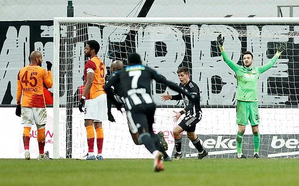 Beşiktaş puanını 38'e çıkardı ve liderliğini sürdürdü. Galatasaray ise 33 puanda kaldı.
