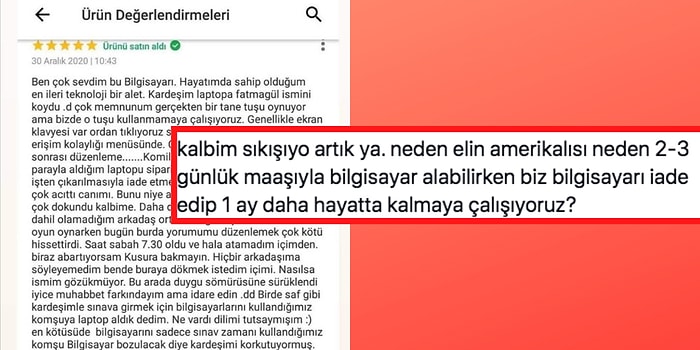 2.5 Yıl Para Biriktirip Aldığı Bilgisayarı İade Etmek Zorunda Kalan Gencin Yürekleri Dağlayan Yorumu