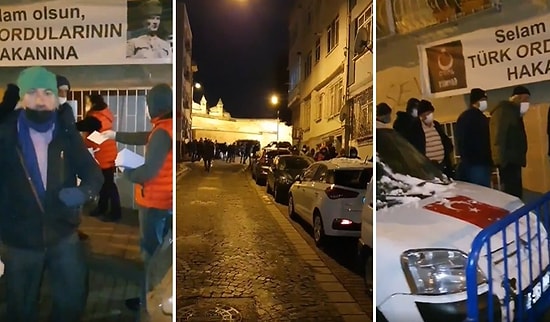 İstanbul'da Dağıtılan Ücretsiz Yemek İçin Ucu Bucağı Görünmeyen Kuyruk Oluştu