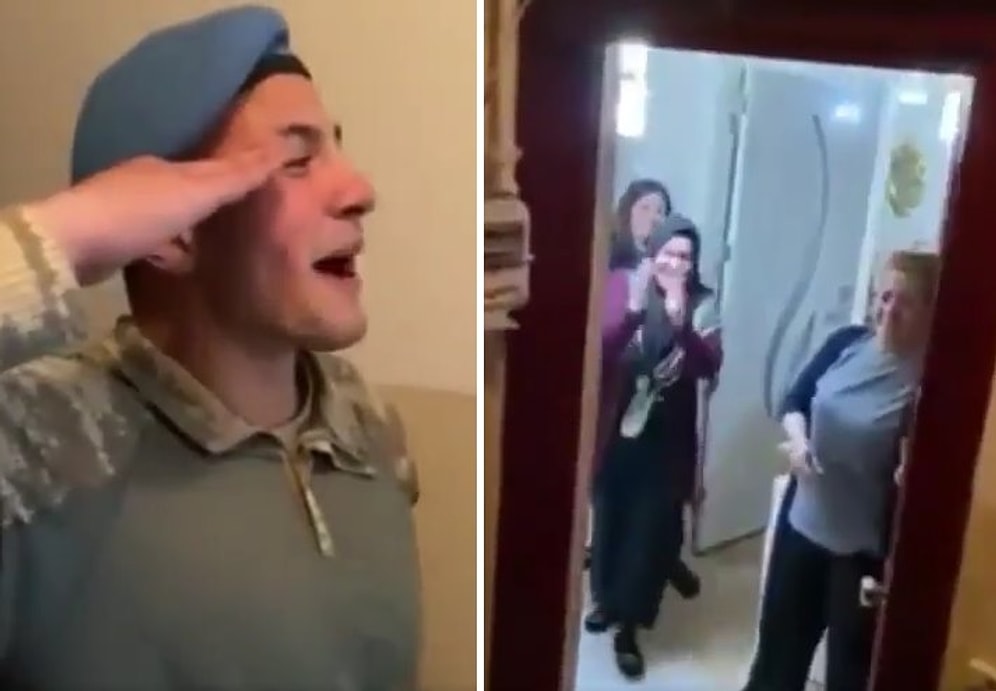 Askerden Dönen Gencin Ailesine Yaptığı Muhteşem Sürpriz
