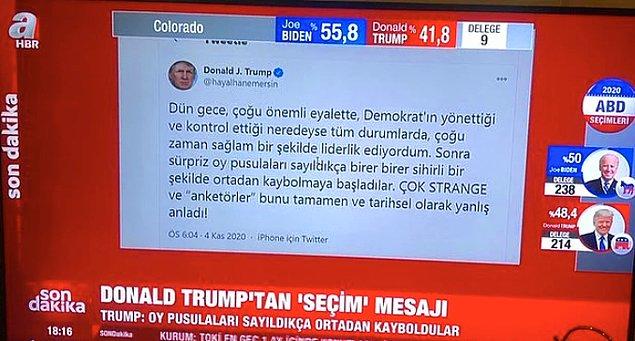 16. Editörlerin Trump'ın paylaşımını çevirmeye üşenip Google Çeviri'den yardım alması.