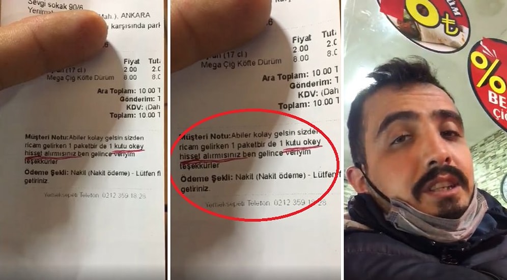 Çiğ Köfte Siparişi Verdiği Yerden 1 Kutu da Prezervatif Almalarını İsteyen Müşteriye Kuryenin Efsane Tepkisi