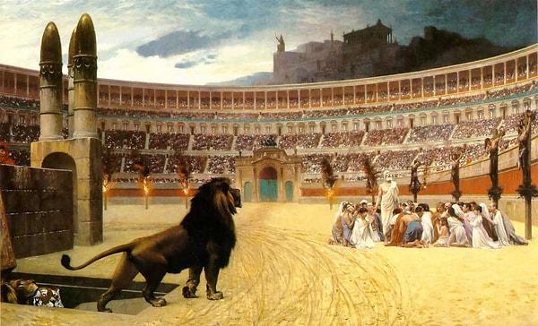 8. Antik Roma'da suçlu, Kolezyum'da düello yapmaya mahkum edilirdi.
