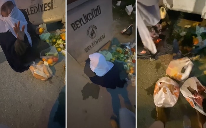 Çöpten Sağlam Kalan Gıdaları Ayıklayan Yaşlı Kadına Alışveriş Yaparak Sevindiren Güzel İnsan