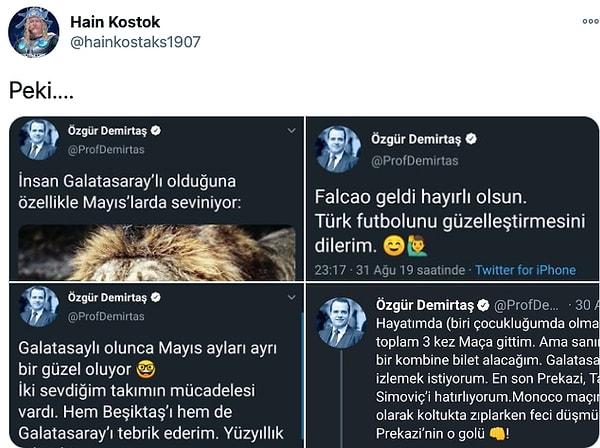 Ardından Demirtaş'ın da futbolu takip ettiğini kanıtlayan eski paylaşımları dolaşıma girdi.