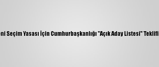 Cezayir'de Yeni Seçim Yasası İçin Cumhurbaşkanlığı "Açık Aday Listesi" Teklifinde Bulundu