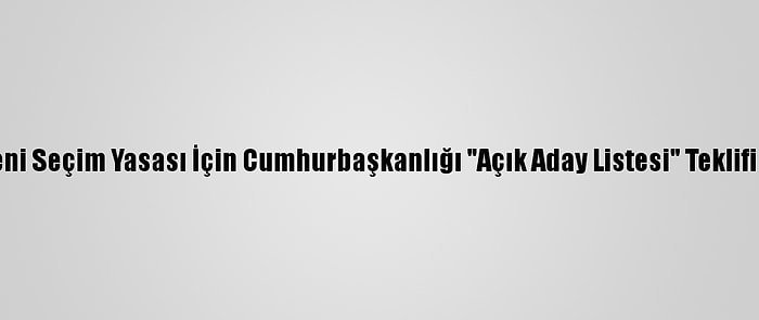 Cezayir'de Yeni Seçim Yasası İçin Cumhurbaşkanlığı "Açık Aday Listesi" Teklifinde Bulundu