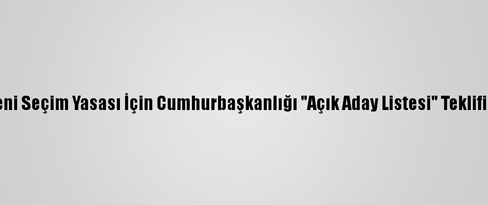 Cezayir'de Yeni Seçim Yasası İçin Cumhurbaşkanlığı "Açık Aday Listesi" Teklifinde Bulundu