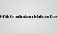 Beyşehir Gölü'nün Kıyıları Dondurucu Soğuklardan Kısmen Buz Tuttu