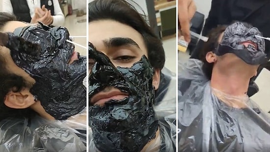 Tüm Suratını Ağdayla Kapladığı Müşterisinin Adeta Yüzünü Soyan Berberin İzlerken Canınızı Acıtacak Görüntüleri